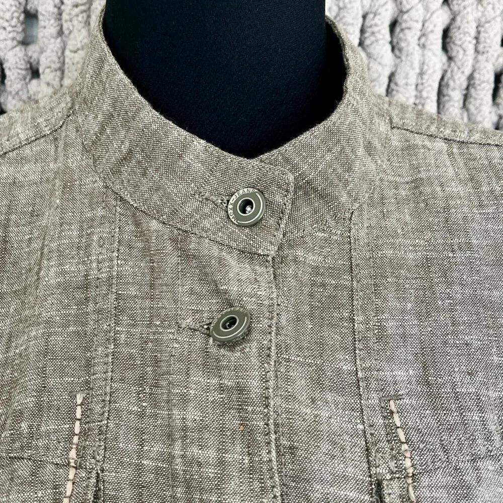 Mexx Light Brown Linen Blend Utility Jacket – Size 12 - Picture 3 of 14